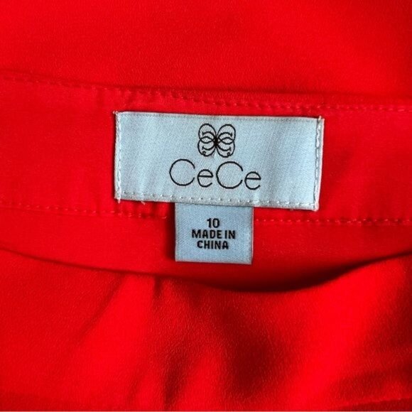 CeCe by Cynthia Steffens Scalloped Hem Mini Skirt in Red - 10 - Picture 5 of 6